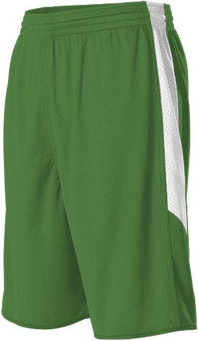 Alleson Athletic 589PSPY Youth Single Ply Reversible Short - Kelly White - HIT a Double - 1
