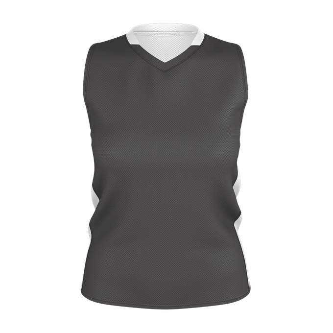 Alleson Athletic 589RSPW Womens Single Ply Reversible Jersey - Charcoal White - HIT a Double - 1