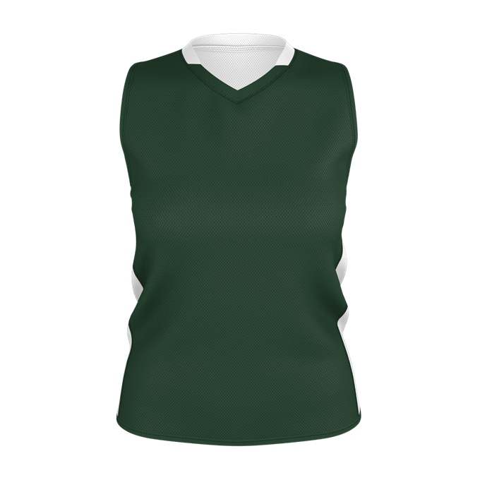Alleson Athletic 589RSPW Womens Single Ply Reversible Jersey - Forest White - HIT a Double - 1