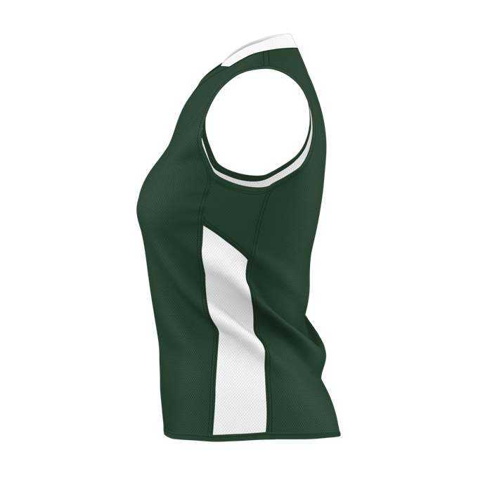 Alleson Athletic 589RSPW Womens Single Ply Reversible Jersey - Forest White - HIT a Double - 2
