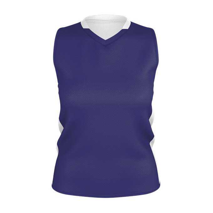 Alleson Athletic 589RSPW Womens Single Ply Reversible Jersey - Purple White - HIT a Double - 1