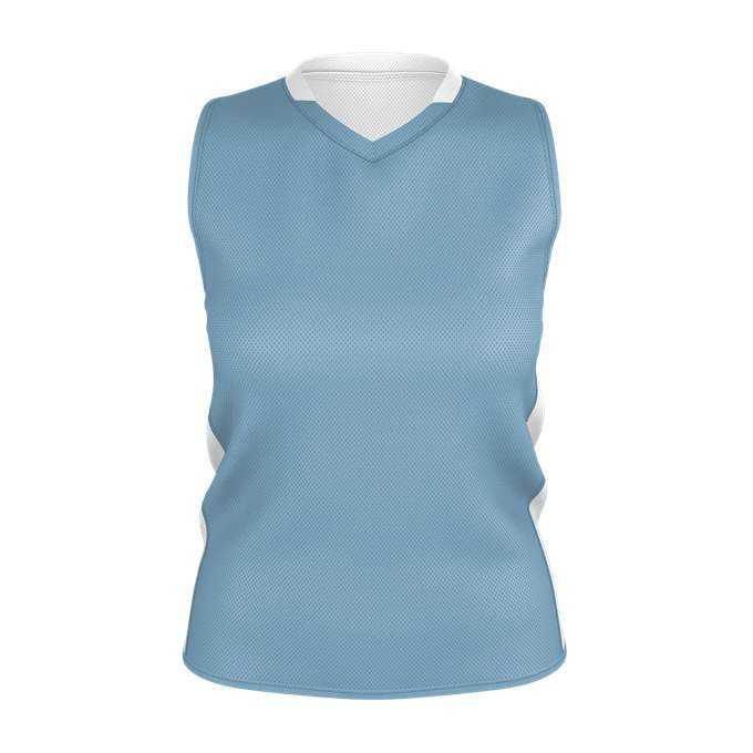 Alleson Athletic 589RSPW Womens Single Ply Reversible Jersey - Sky Blue White - HIT a Double - 1