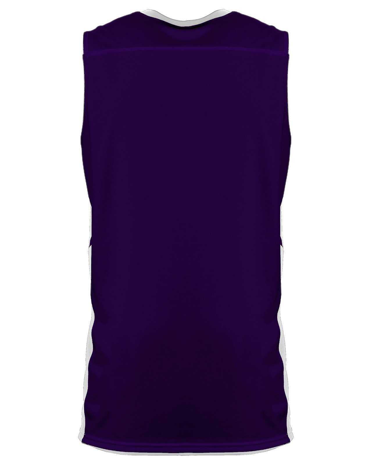 Alleson Athletic 590RSP Reversible Crossover Short - Purple White - HIT a Double - 1