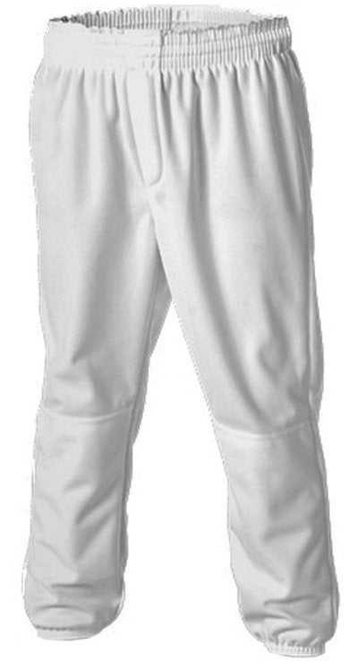Alleson Athletic 604PDK2 Adult Pull Up Baseball Pant - White - HIT a Double - 1