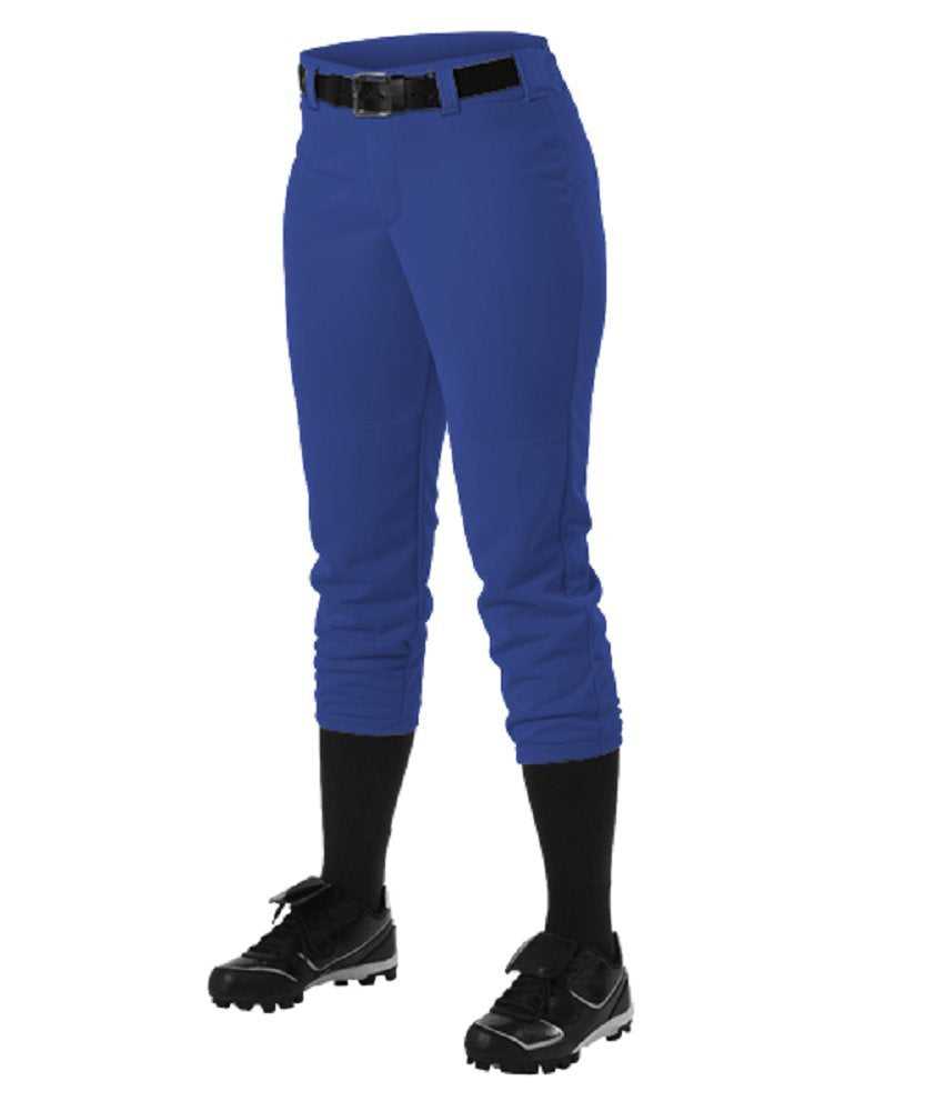 Alleson Athletic 605PBWY Girl&#39;s Fastpitch Pant - Royal - HIT a Double - 1