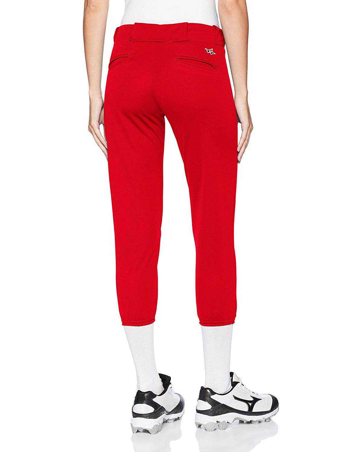 Alleson Athletic 605PBWY Girl&#39;s Fastpitch Pant - Scarlet - HIT a Double - 2