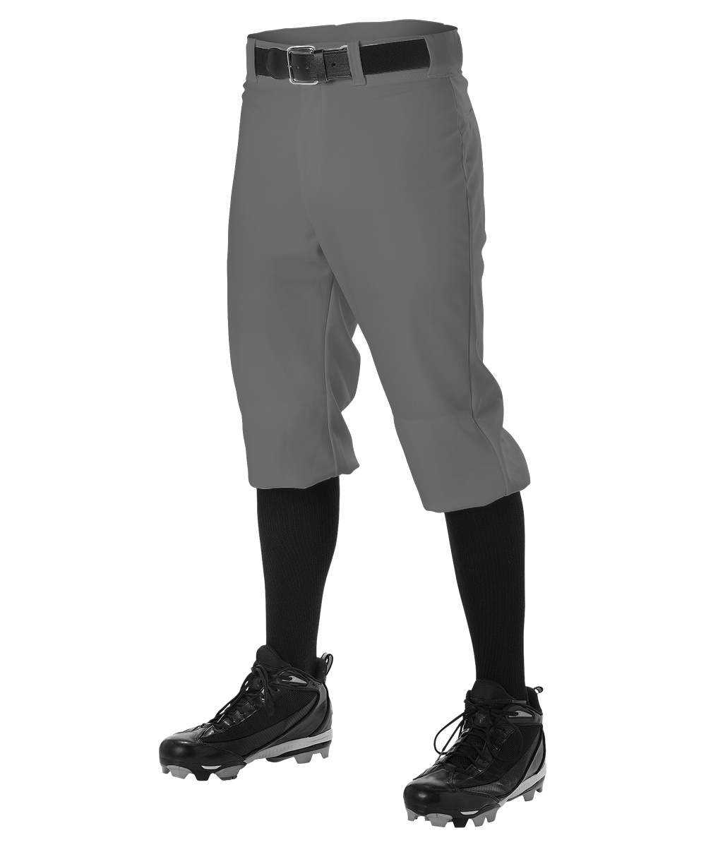 Alleson Athletic 605PKNY Youth Baseball Knicker Pant - Charcoal - HIT a Double - 1