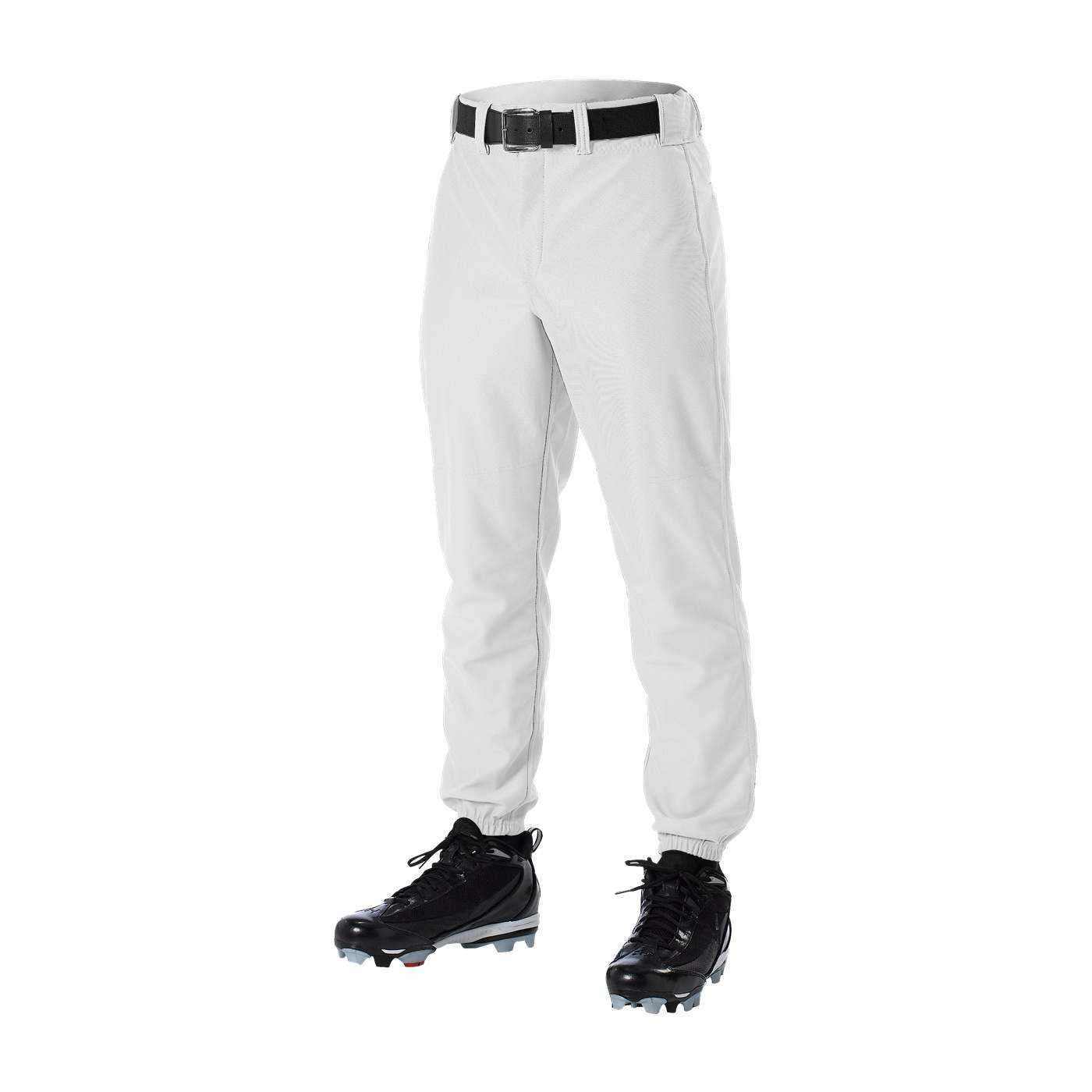 Alleson Athletic 605PY Youth Baseball Pant - White - HIT a Double - 1