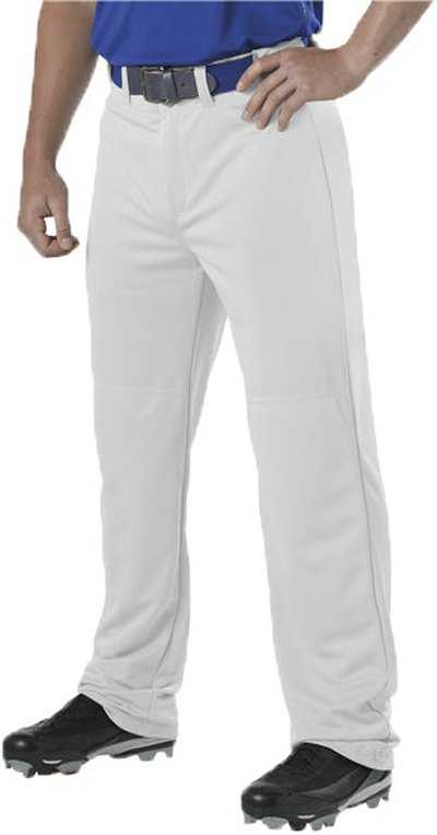 Alleson Athletic 605WAP Adult Adjustable Inseam Baseball Pant - White - HIT a Double - 1