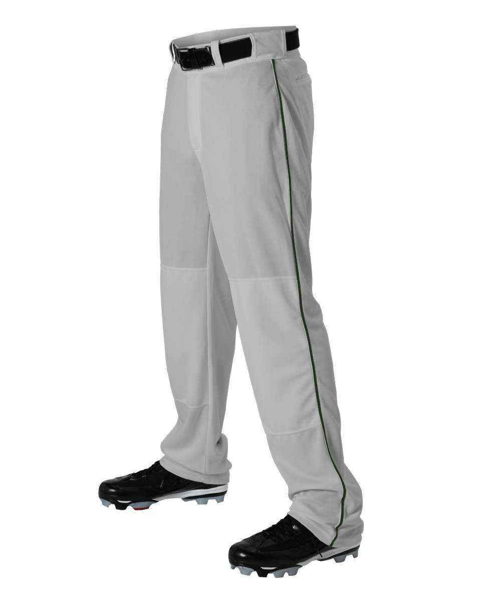 Alleson Athletic 605WLBY Youth Baseball Pant with Braid - Gray Forest - HIT a Double - 1