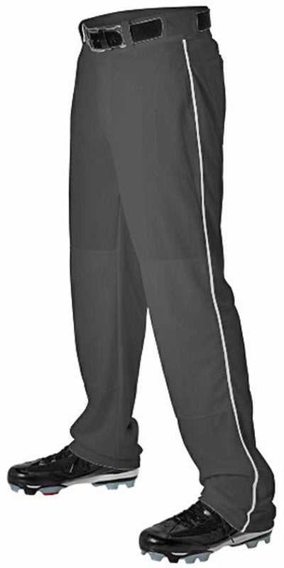 Alleson Athletic 605WLB Adult Baseball Pant with Braid - Black White - HIT a Double - 1