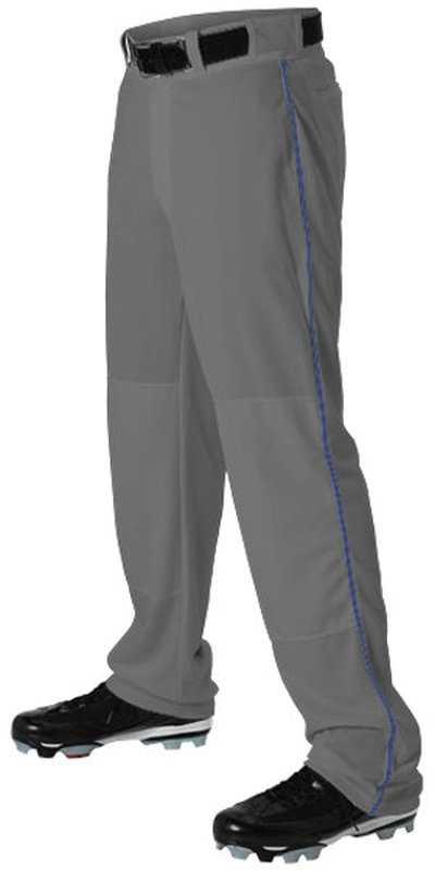 Alleson Athletic 605WLB Adult Baseball Pant with Braid - Charcoal Royal - HIT a Double - 1