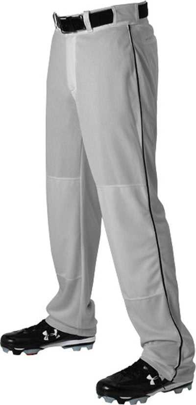 Alleson Athletic 605WLB Adult Baseball Pant with Braid - Gray Black - HIT a Double - 1