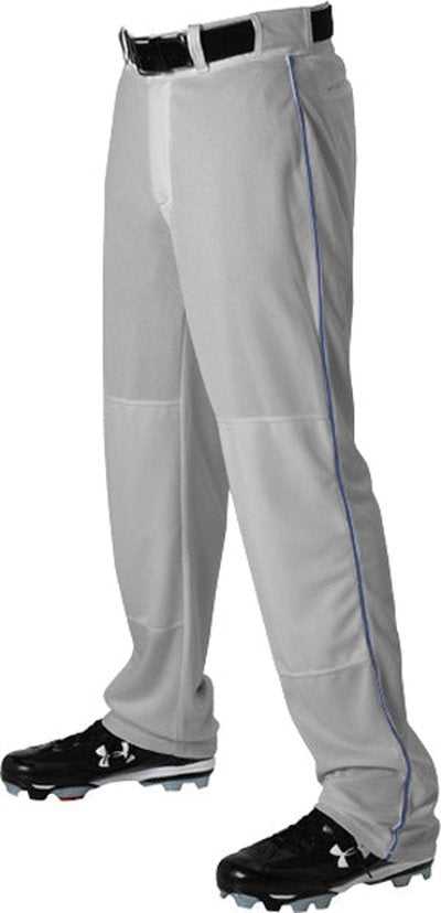 Alleson Athletic 605WLB Adult Baseball Pant with Braid - Gray Royal - HIT a Double - 1