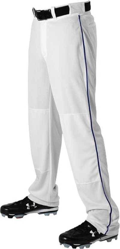 Alleson Athletic 605WLB Adult Baseball Pant with Braid - White Navy - HIT a Double - 1