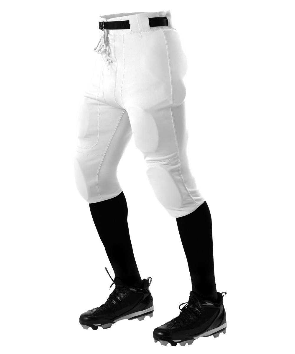 Alleson Athletic 610SLY Youth Practice Football Pant Pads Not Included - White - HIT a Double - 1