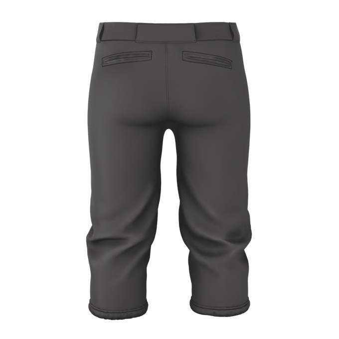 Alleson Athletic 615PSG Girls Belted Speed Premium Fastpitch Pant - Charcoal Solid - HIT a Double - 3