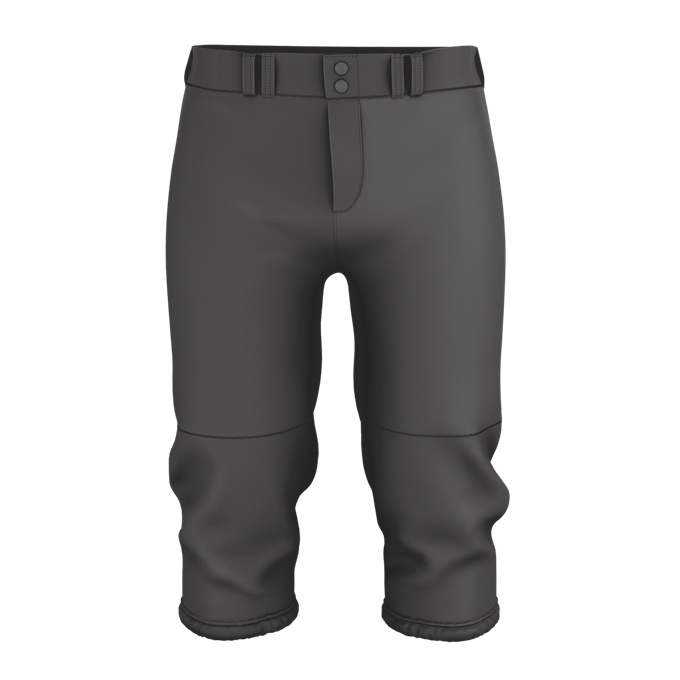 Alleson Athletic 615PSG Girls Belted Speed Premium Fastpitch Pant - Charcoal Solid - HIT a Double - 1
