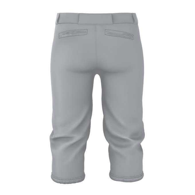 Alleson Athletic 615PSG Girls Belted Speed Premium Fastpitch Pant - Grey - HIT a Double - 3