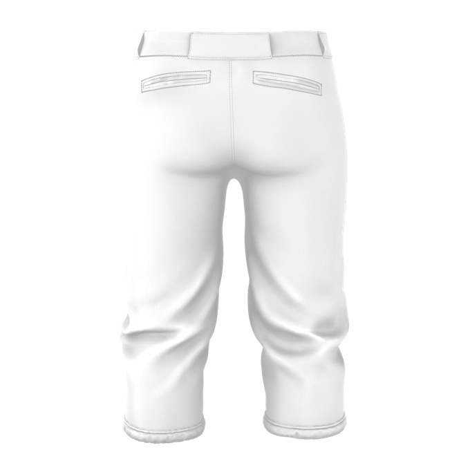 Alleson Athletic 615PSG Girls Belted Speed Premium Fastpitch Pant - White - HIT a Double - 3