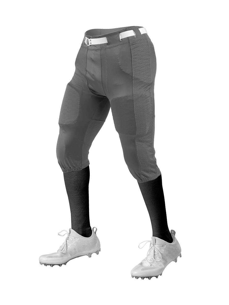 Alleson Athletic 650SLA Adult Press Football Pant Pads Not Included - Charcoal Solid Charcoal Solid - HIT a Double - 1