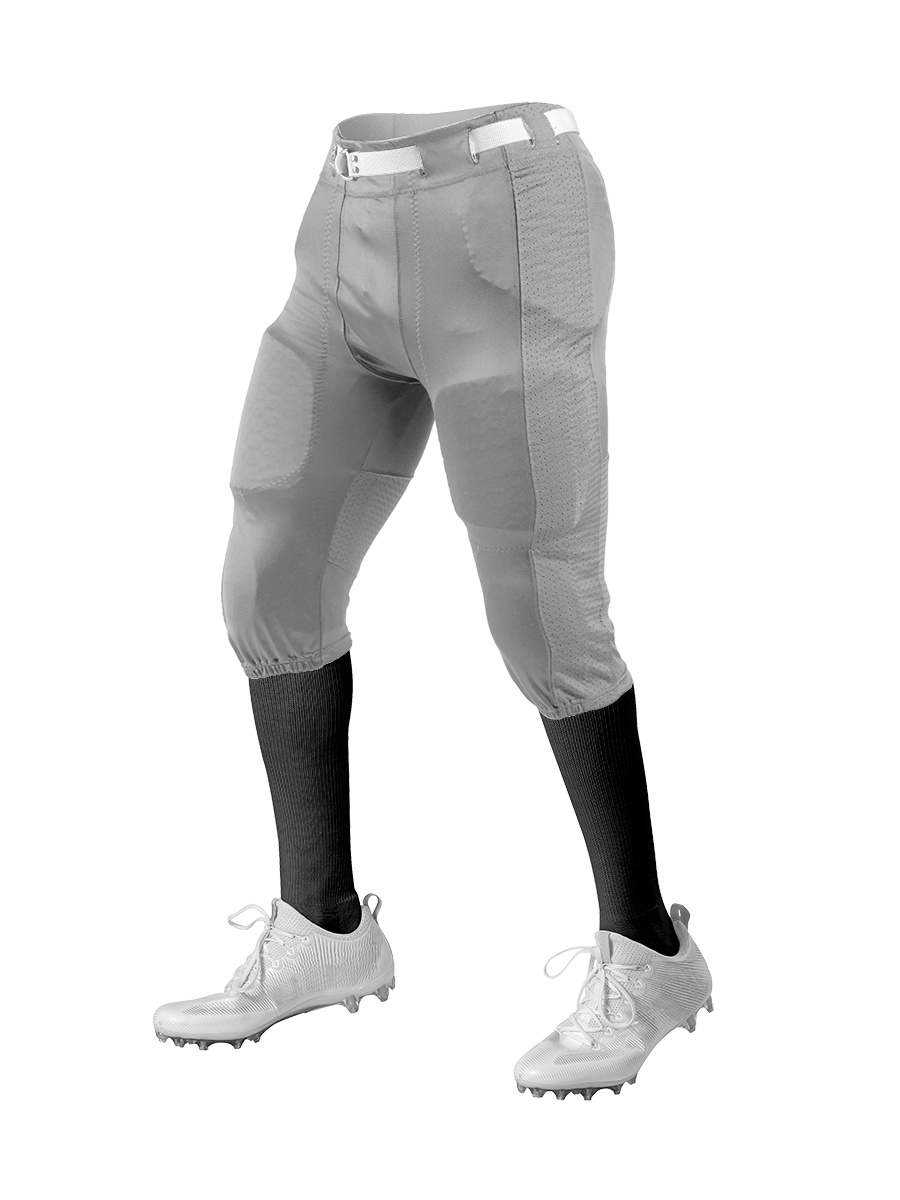 Alleson Athletic 650SLA Adult Press Football Pant Pads Not Included - Silver Silver - HIT a Double - 1