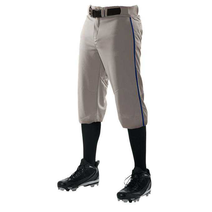 Alleson Athletic 655PKBY Youth Crush Knicker Braided Pant - Gray Royal - HIT a Double - 1