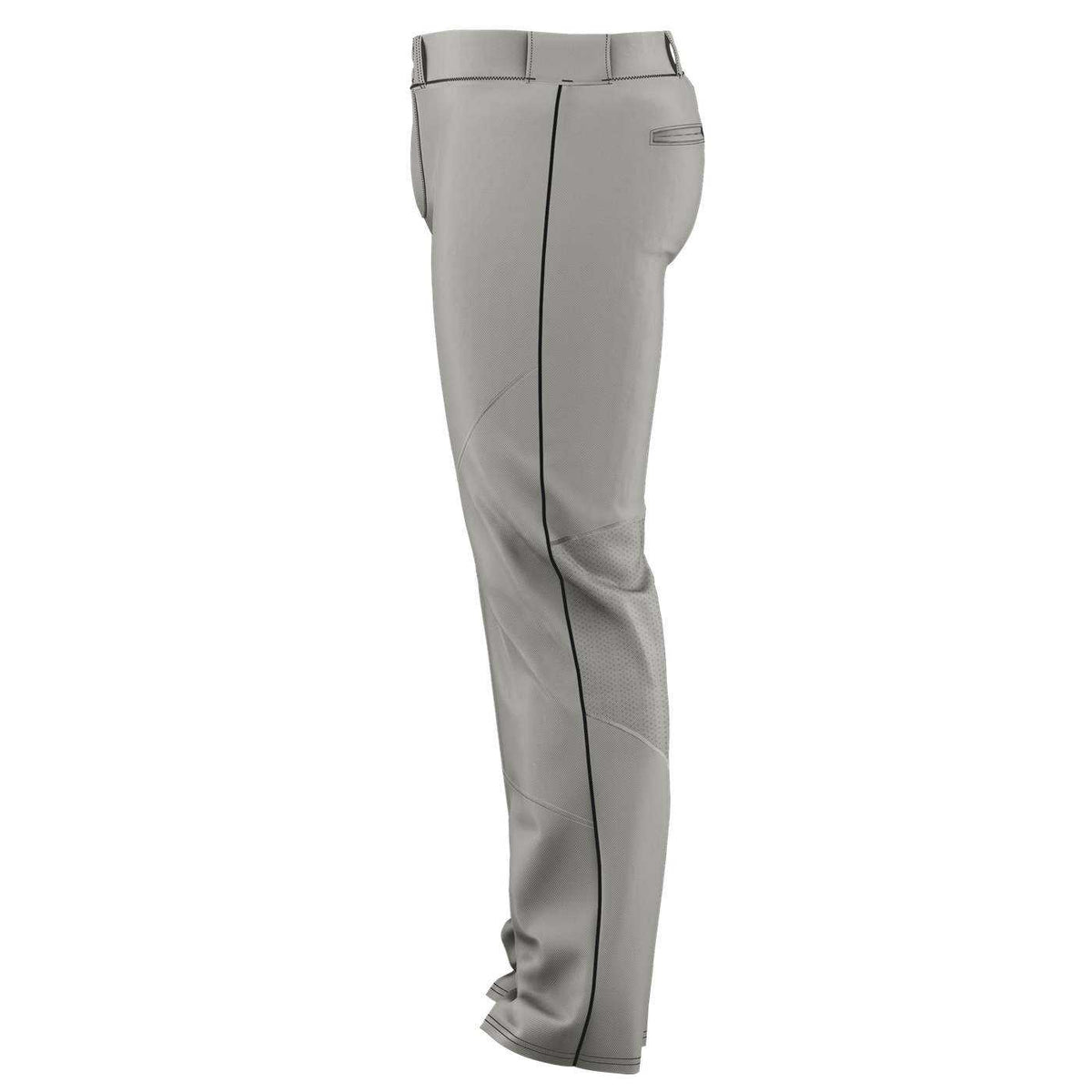 Alleson Athletic 655WLBY Youth Crush Premier Braided Baseball Pant - Grey Black - HIT a Double - 1