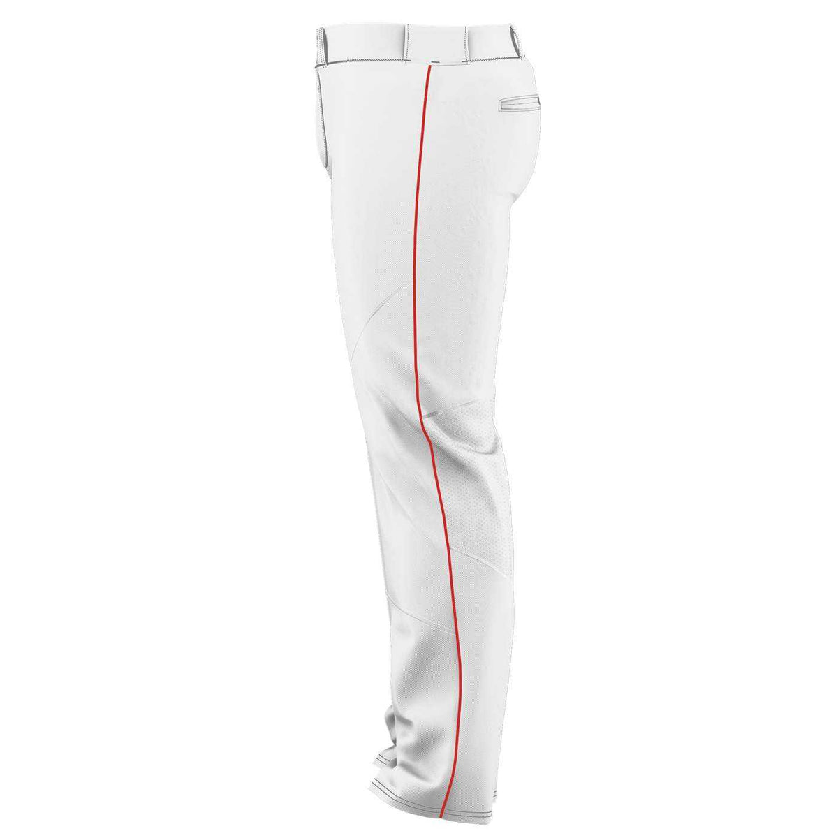 Alleson Athletic 655WLBY Youth Crush Premier Braided Baseball Pant - White Red - HIT a Double - 1