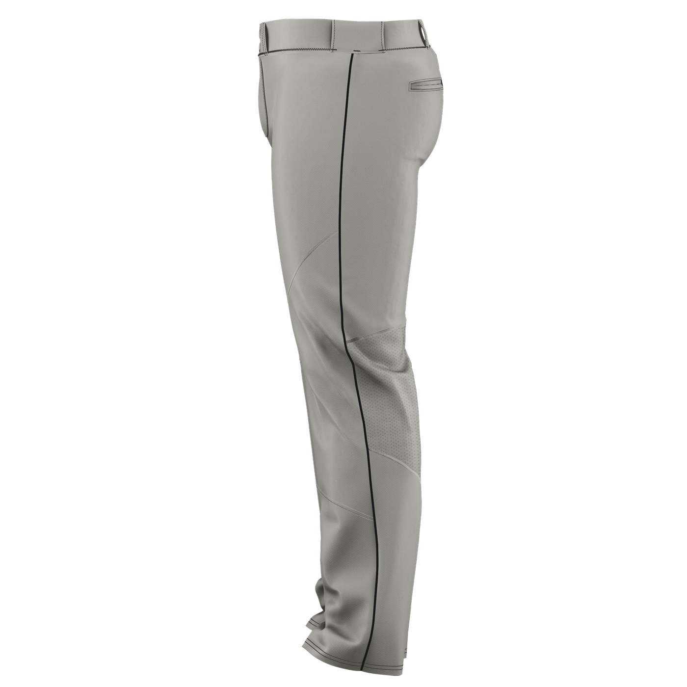 Alleson Athletic 655WLB Adult Crush Premier Braided Baseball Pant - Grey Black - HIT a Double - 1
