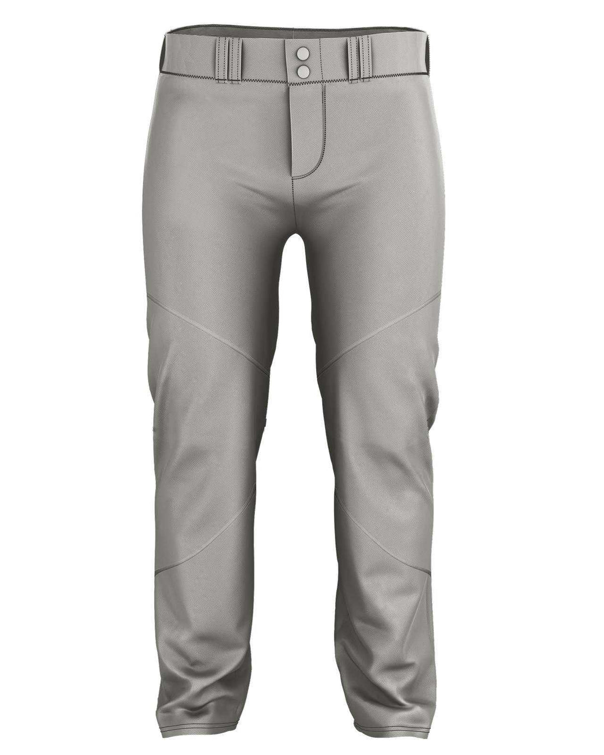 Alleson Athletic 655WLB Adult Crush Premier Braided Baseball Pant - Grey Red - HIT a Double - 2