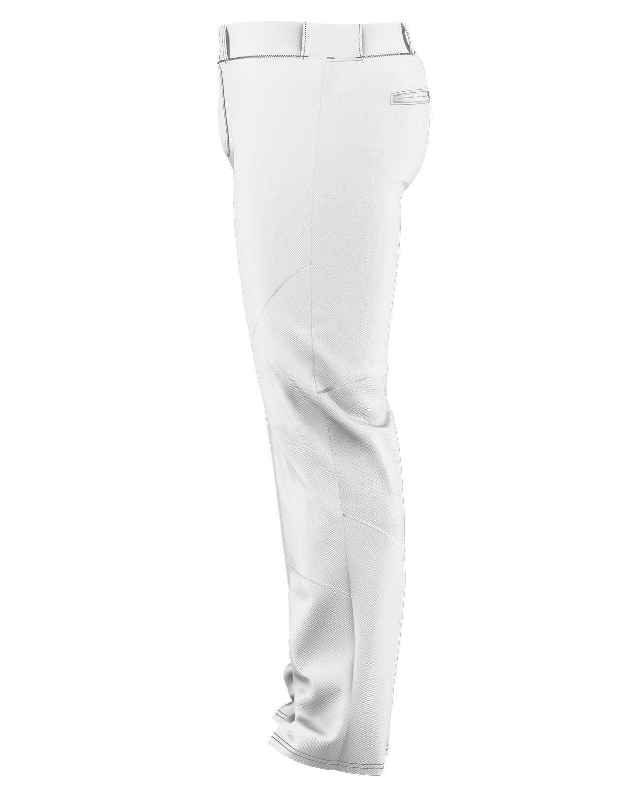 Alleson Athletic 655WLPY Adult Crush Premier Baseball Pant - White - HIT a Double - 1