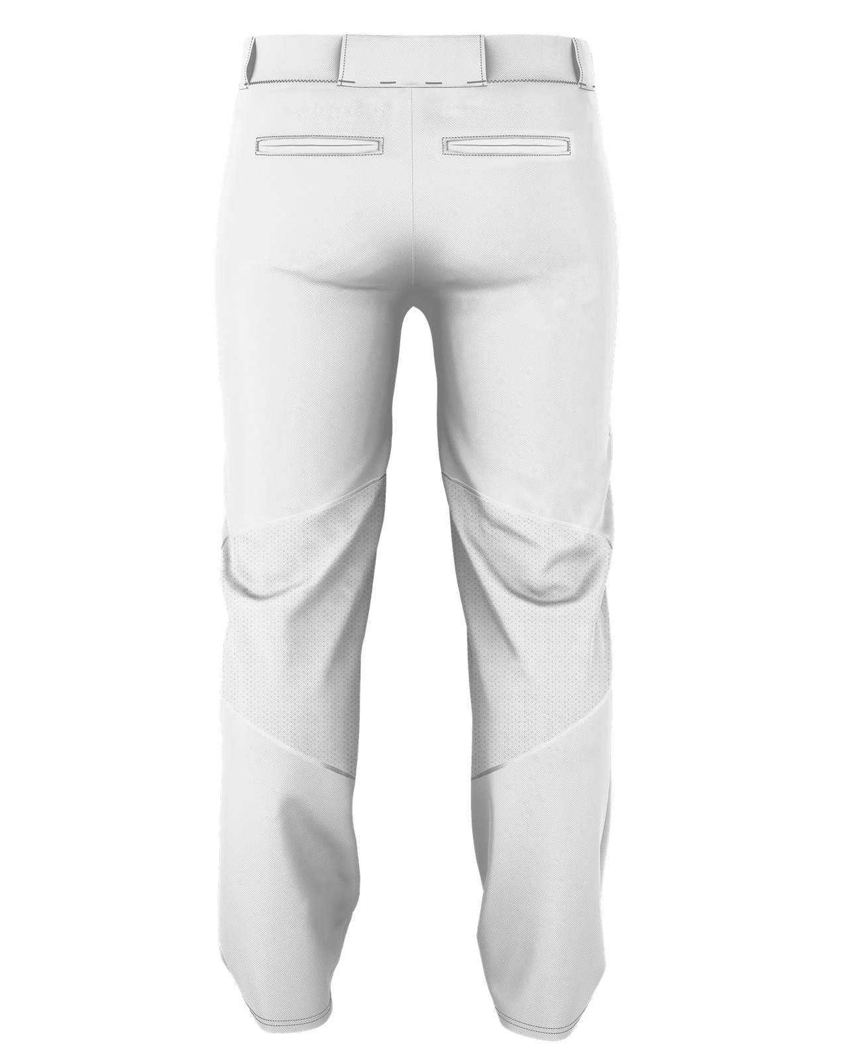 Alleson Athletic 655WLPY Adult Crush Premier Baseball Pant - White - HIT a Double - 2