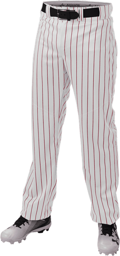 Alleson Athletic 655WPNY Youth Crush Pinstripe Pant - White Red
