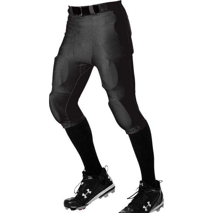 Alleson Athletic 675NF Adult No Fly Football Pant with Slotted Waist Pads Not Included - Black - HIT a Double - 1