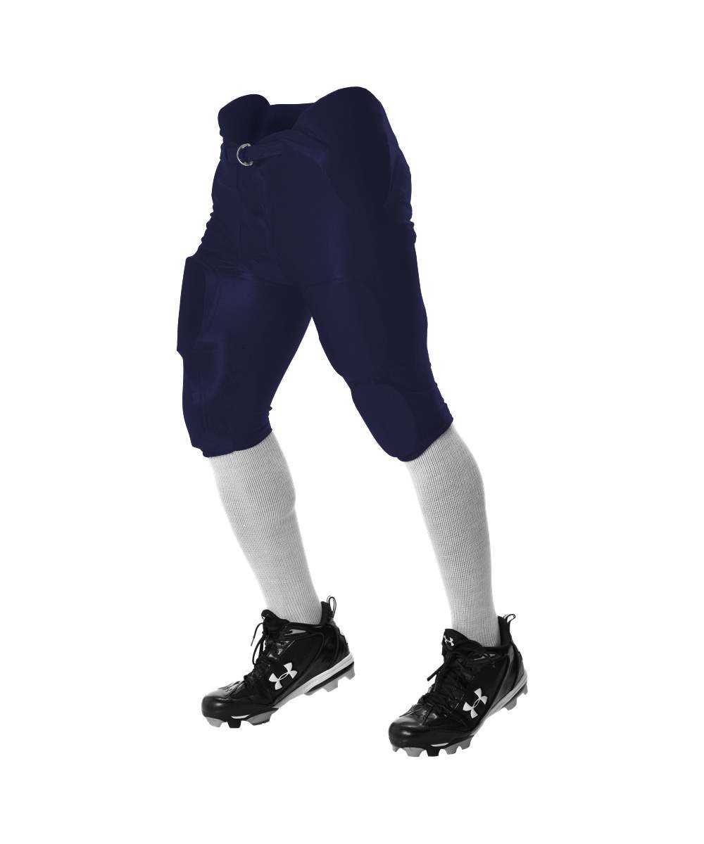 Alleson Athletic 681Y Youth Integrated Football Pant - Navy - HIT a Double - 1