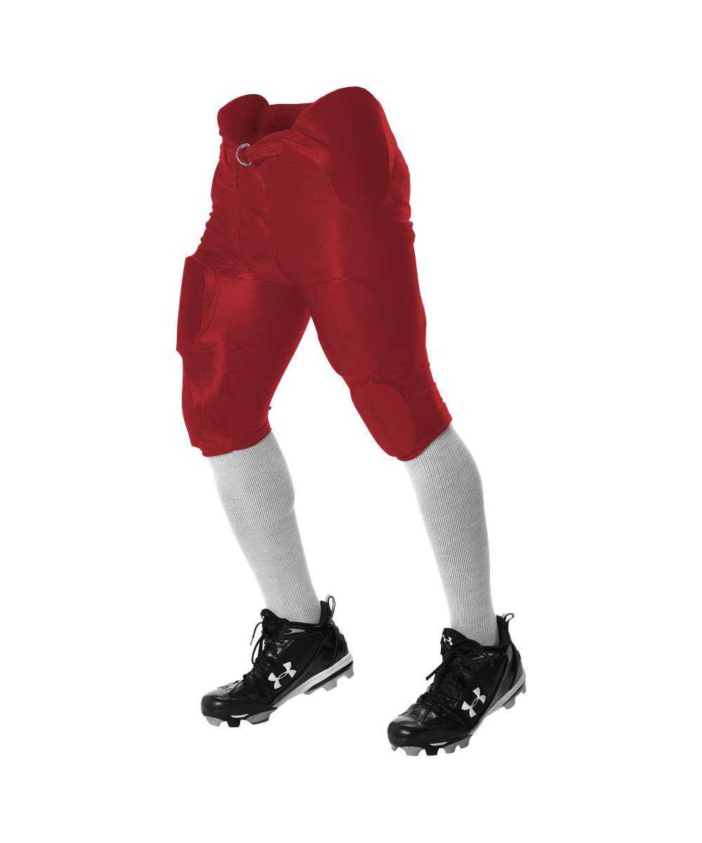 Alleson Athletic 681Y Youth Integrated Football Pant - Scarlet - HIT a Double - 1