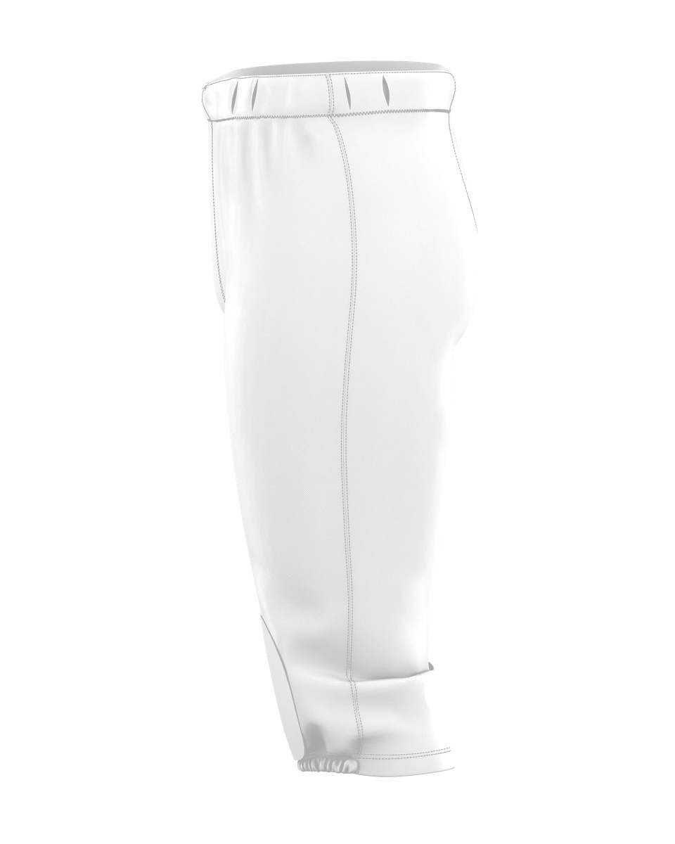 Alleson Athletic 682PY Youth Integrated Knee Pad Football Pant - White - HIT a Double - 2
