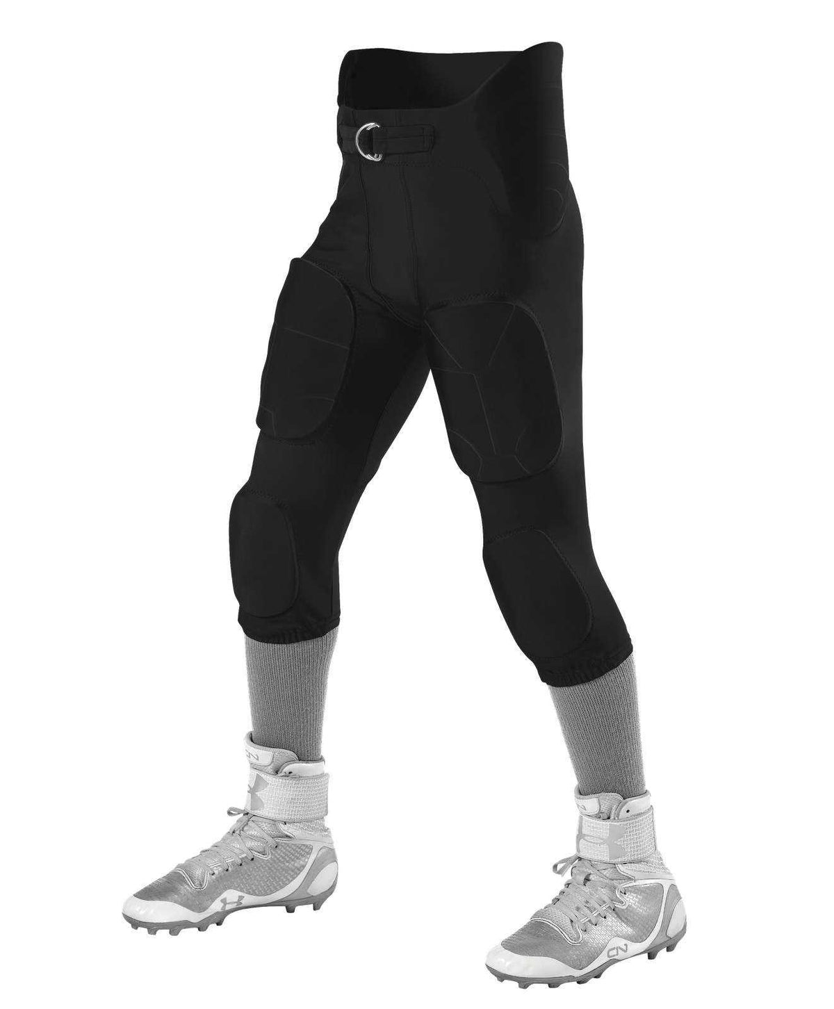 Alleson Athletic 6857PY Youth Icon Integrated Football Pants - Black - HIT a Double - 2