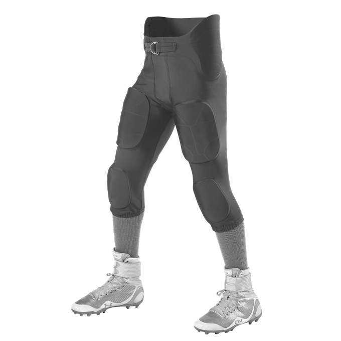 Alleson Athletic 6857PY Youth Icon Integrated Football Pants - Charcoal Solid - HIT a Double - 1