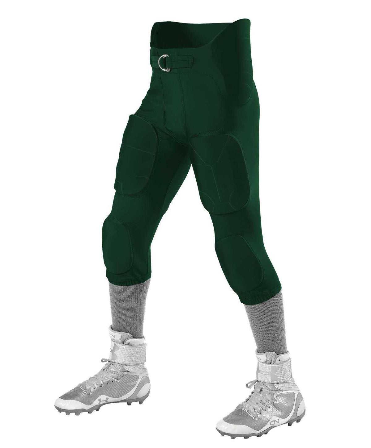 Alleson Athletic 6857PY Youth Icon Integrated Football Pants - Forest - HIT a Double - 2
