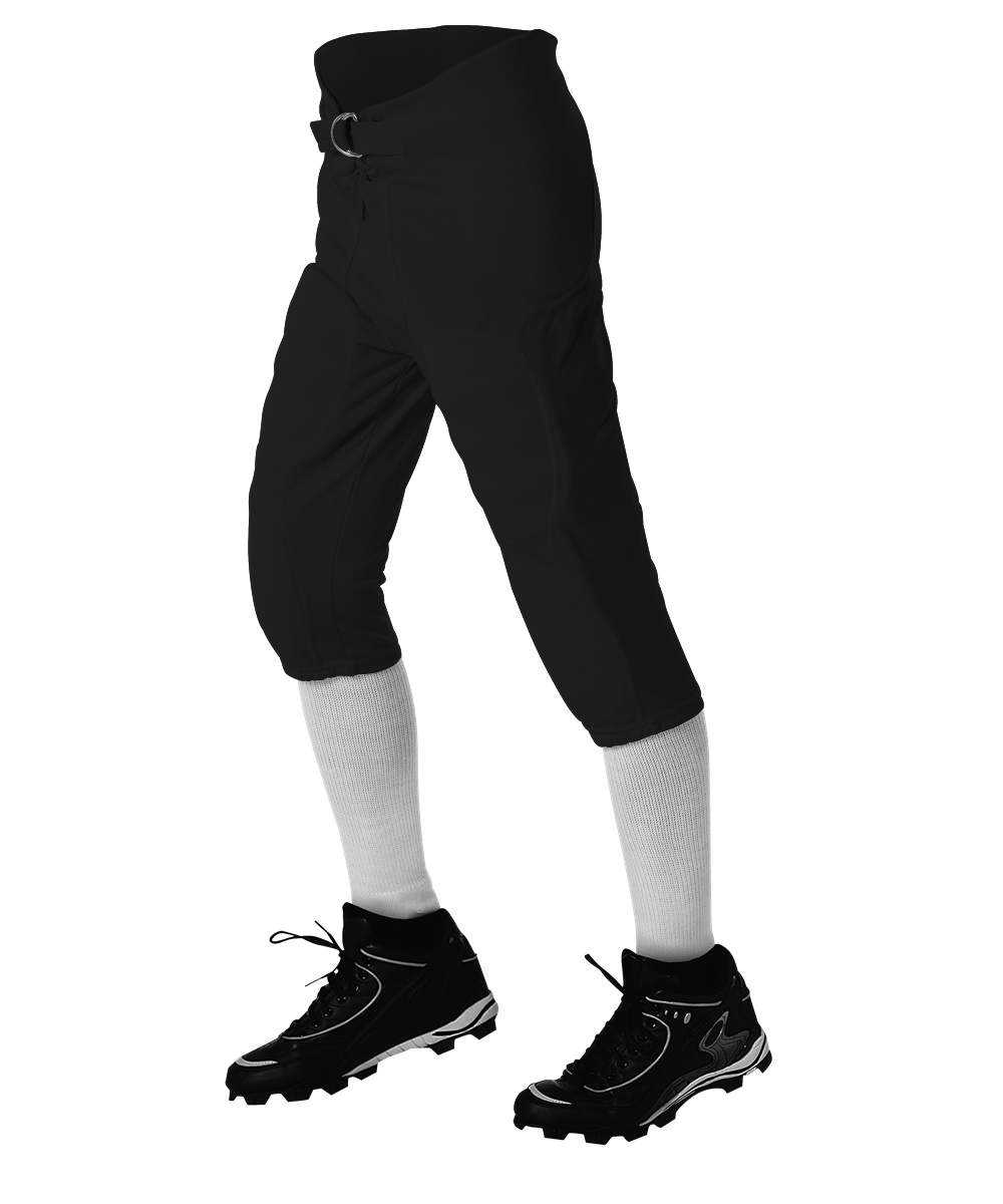 Alleson Athletic 687PY Youth Solo Series Integrated Football Pant - Black - HIT a Double - 1