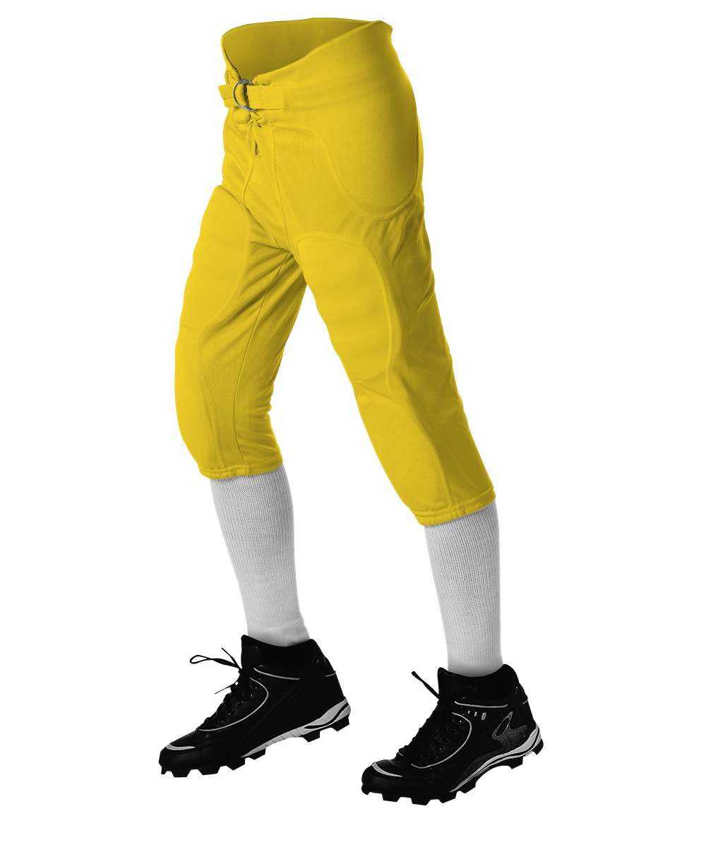 Alleson Athletic 687PY Youth Solo Series Integrated Football Pant - Gold - HIT a Double - 1