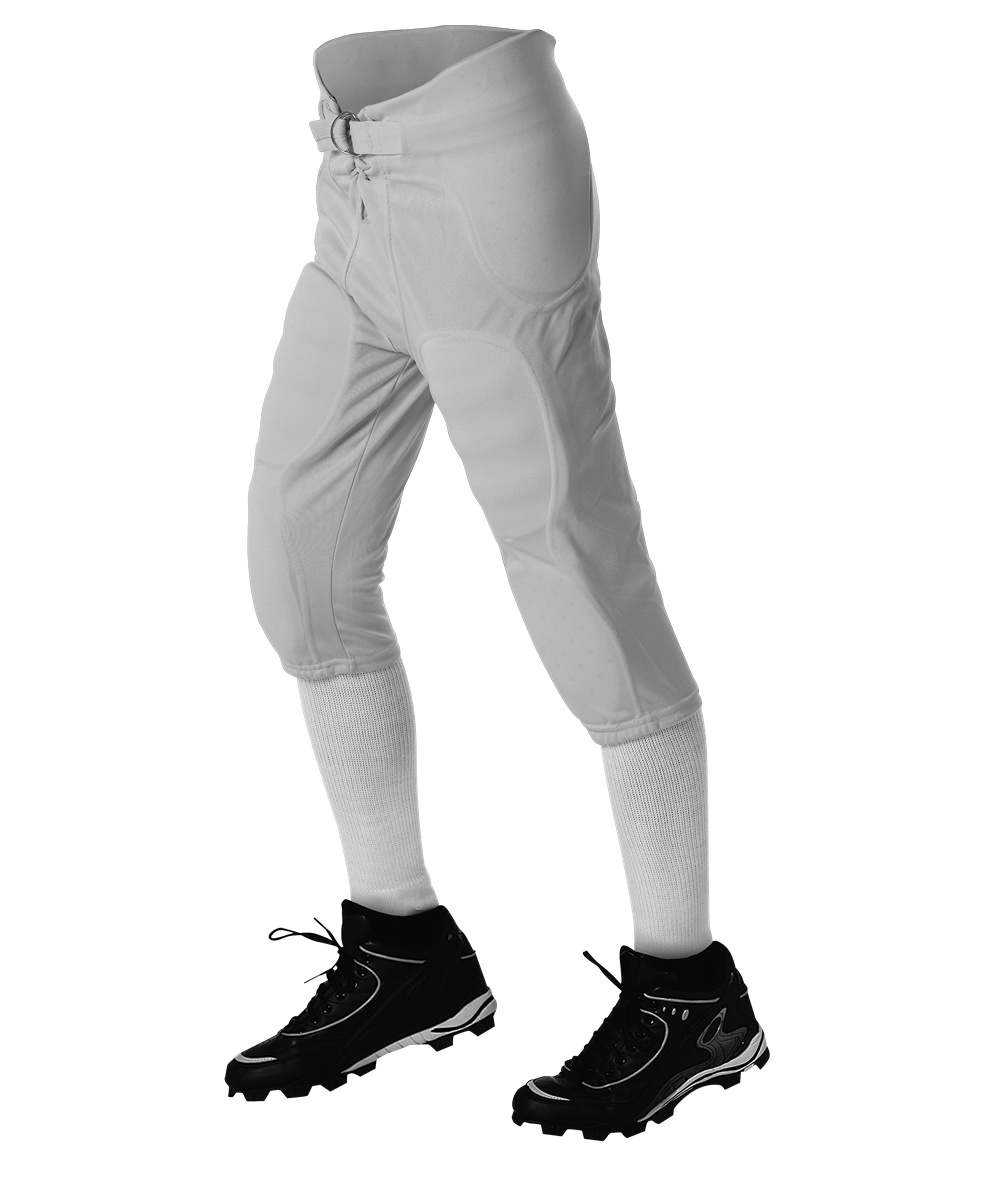 Alleson Athletic 687PY Youth Solo Series Integrated Football Pant - Gray - HIT a Double - 1