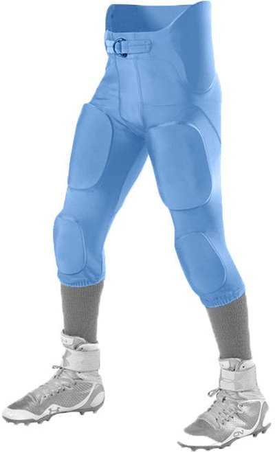 Alleson Athletic 689SY Youth Intergrated Football Pant Pads Not Included - Columbia Blue - HIT a Double - 1
