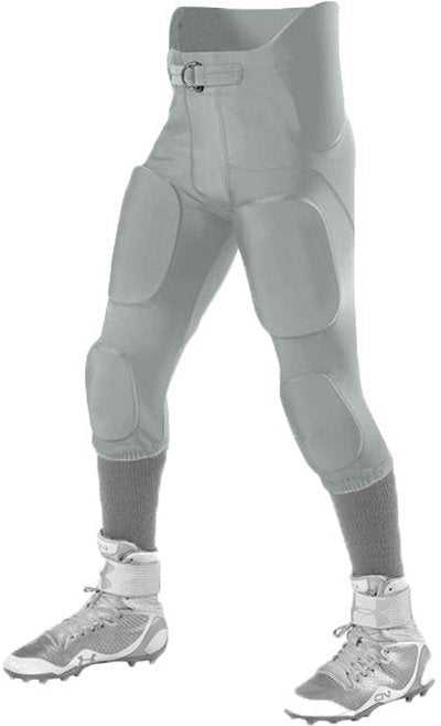 Alleson Athletic 689SY Youth Intergrated Football Pant Pads Not Included - Silver - HIT a Double - 1