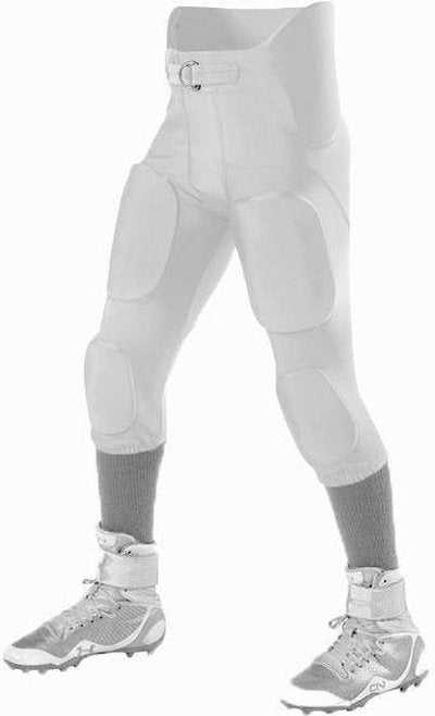 Alleson Athletic 689S Adult Intergrated Football Pant Pads Not Included - White - HIT a Double - 1
