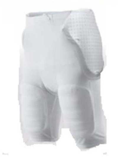 Alleson Athletic 695PGY Youth Five Pad Football Girdle - White - HIT a Double - 1