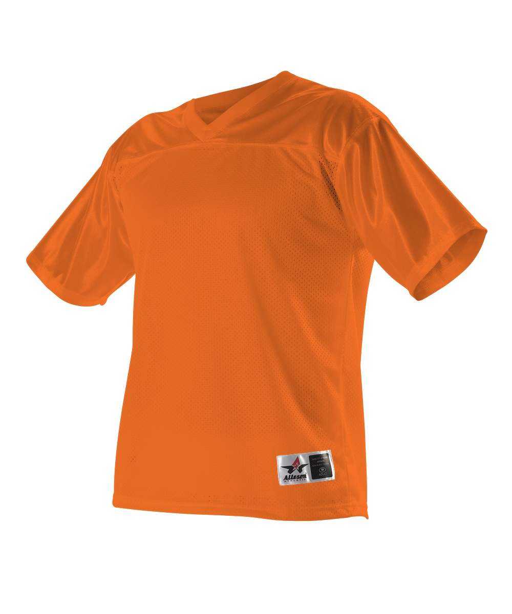 Alleson Athletic 703FJY Youth Fanwear Football Jersey - Orange - HIT a Double - 1