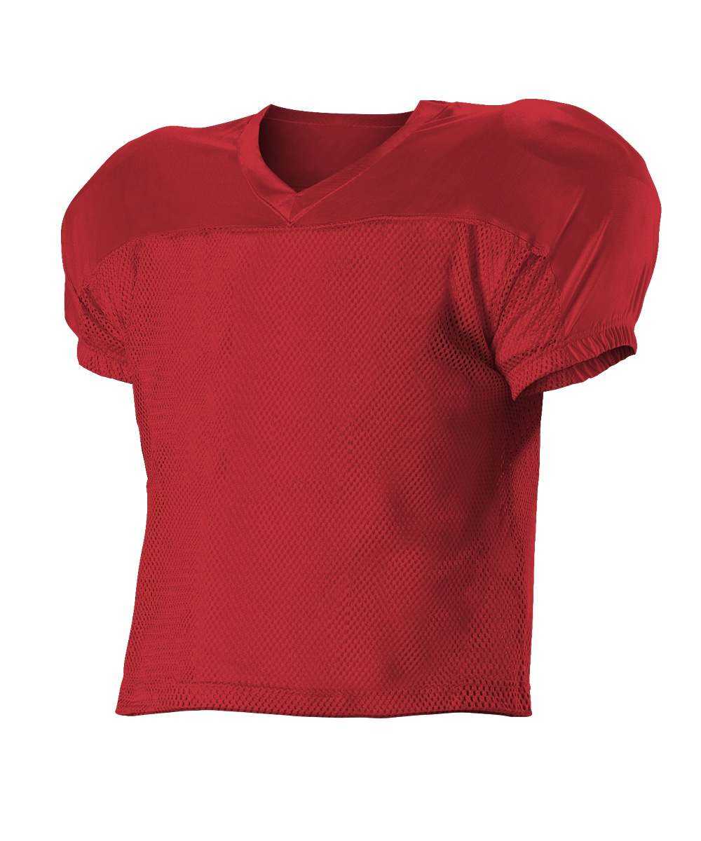 Alleson Athletic 712Y Youth Practice Football Jersey - Scarlet - HIT a Double - 1